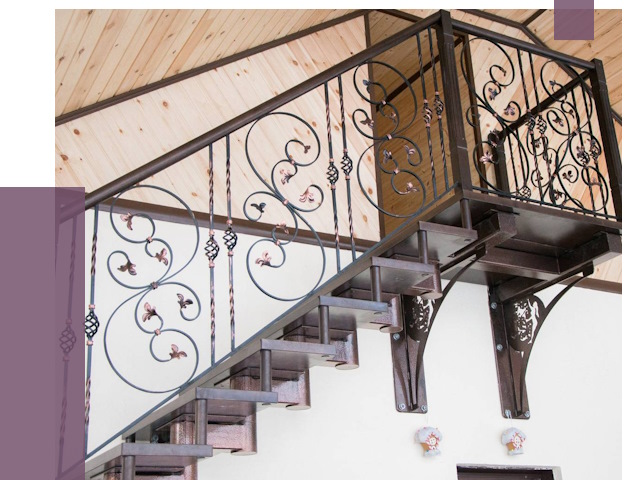 Кованые лестницы в Мариинске от 79544 руб. под ключ