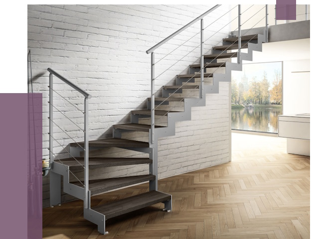 Г-образные лестницы под ключ в Мариинске от 36968 руб. | ПРОЛЁТ-Мрн