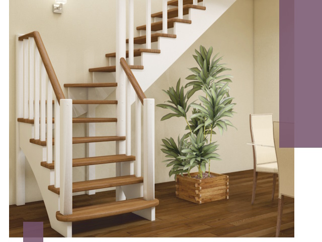 Г-образные лестницы под ключ в Мариинске — изготовление и монтаж