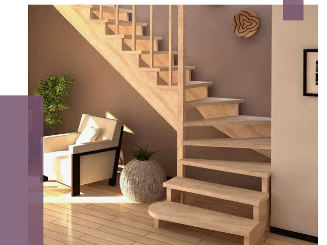 Изготовление Г-образных лестниц в Мариинске от 18866 руб. 