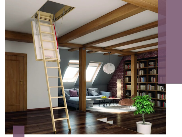 Чердачные лестницы под ключ в Мариинске: изготовление и монтаж