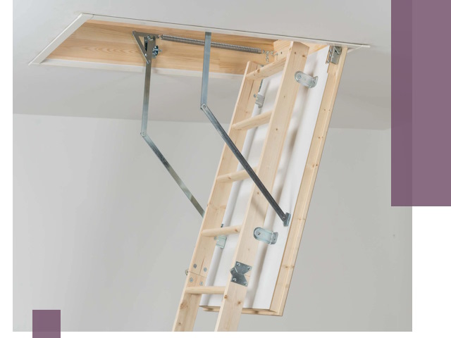 Установка чердачной лестницы под ключ в Мариинске