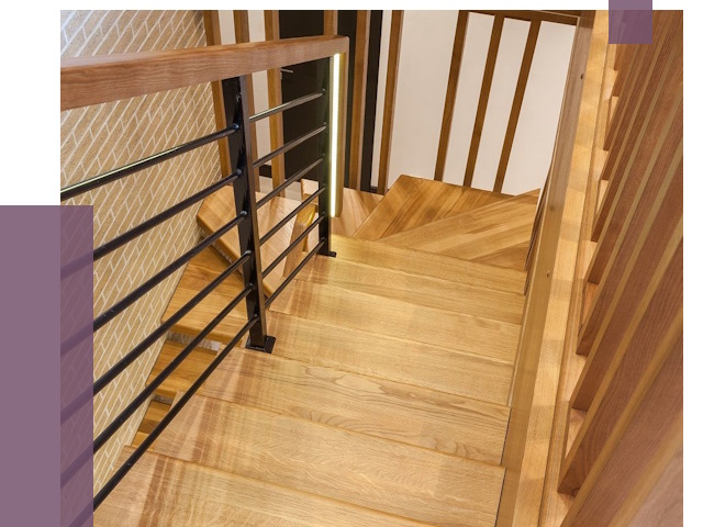 Лестницы из ясеня в Мариинске под ключ от 9994 руб. 