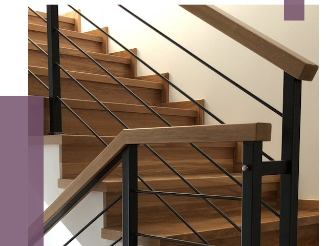 Обшивка металлической лестницы деревом в Мариинске от 4334 руб.