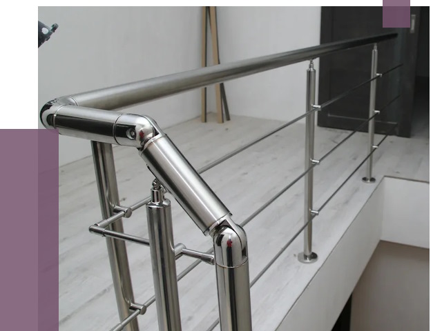 Перила из нержавеющей стали в Мариинске от 8974 руб. под ключ | ПРОЛЁТ-Мрн