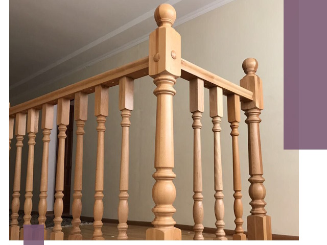 Деревянные перила на заказ в Мариинске: монтаж и изготовление