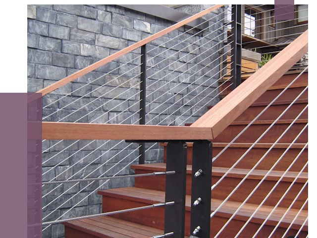 Тросовые перила под ключ в Мариинске от 7750 руб. 