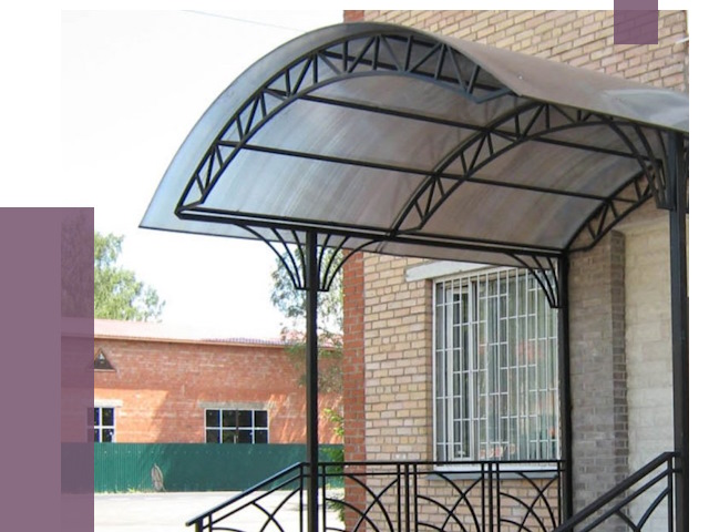 Металлические навесы и козырьки в Мариинске от 12748 руб.