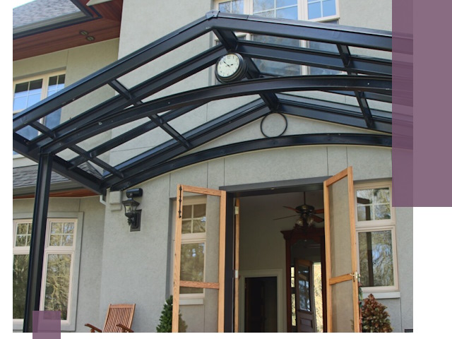 Изготовление и монтаж навесов и козырьков в Мариинске