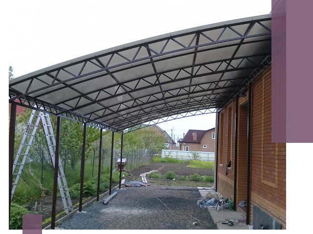 Профессиональный монтаж навесов под ключ в Мариинске