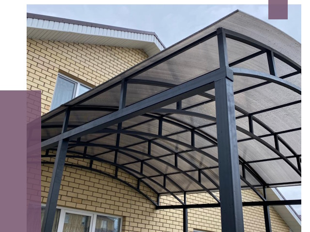 Монтаж козырьков в Мариинске от 11473 руб. | ПРОЛЁТ-Мрн