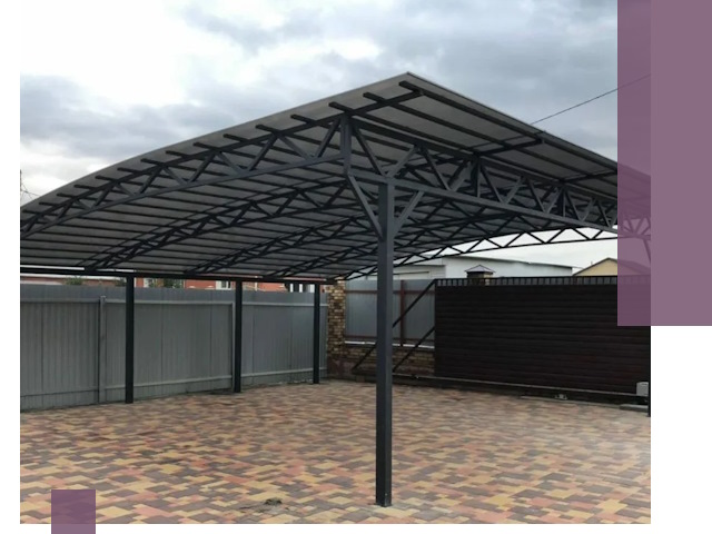 Недорогие навесы под ключ в Мариинске — изготовление и монтаж