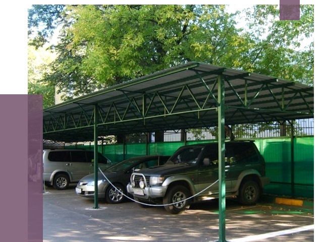 Навесы для парковки в Мариинске от 80054 руб. заказать | ПРОЛЁТ-Мрн