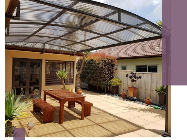 Навесы во двор под ключ в Мариинске — изготовление и монтаж