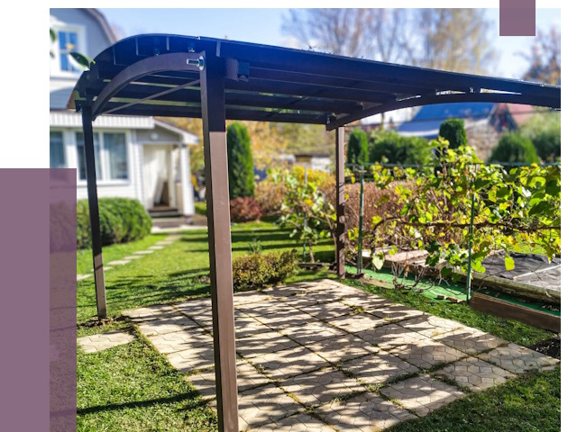 Навесы для дачи в Мариинске от 12697 руб. под ключ — ПРОЛЁТ-Мрн