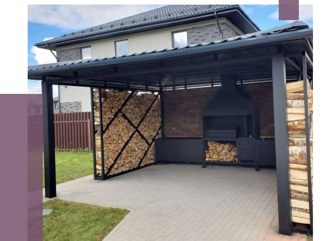 Навесы для барбекю в Мариинске от 12697 руб. под ключ | ПРОЛЁТ-Мрн