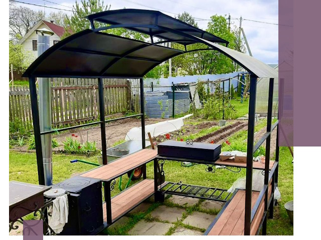 Навесы для барбекю в Мариинске: изготовление, монтаж и демонтаж