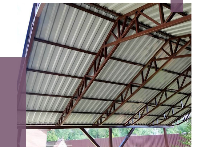 Навесы из профнастила в Мариинске от 7343 руб. | ПРОЛЁТ-Мрн