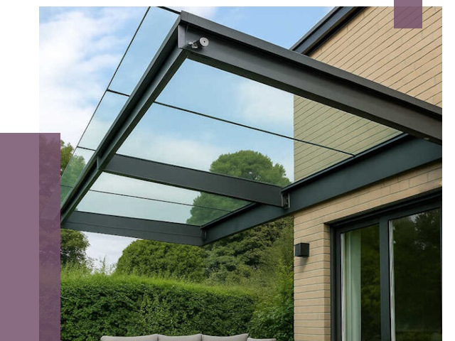 Стеклянные навесы и козырьки в Мариинске от 12238 руб.