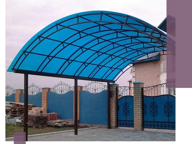 Арочные навесы под ключ в Мариинске — изготовление и монтаж