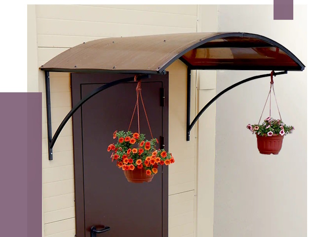 Козырьки над входом в Мариинске от 14787 руб.  | ПРОЛЁТ-Мрн