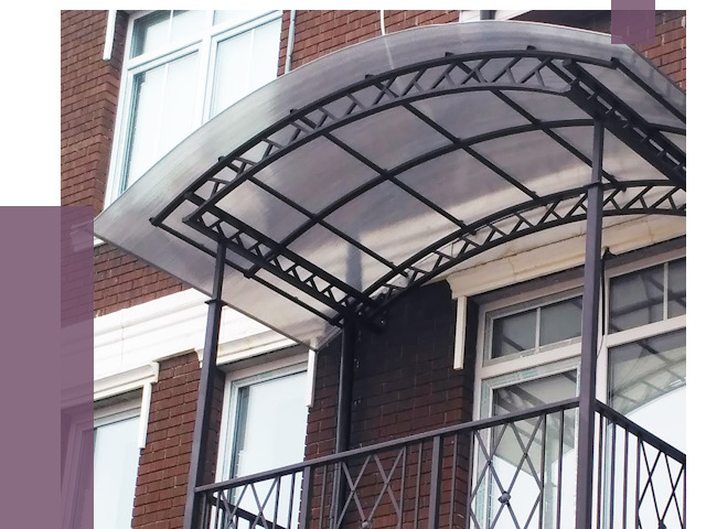 Козырьки над балконом в Мариинске от 8617 руб.  | ПРОЛЁТ-Мрн