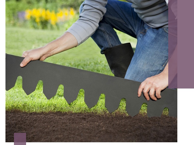 Металлические бордюры для газона в Мариинске — изготовление и монтаж